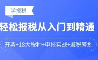 轻松报税从入门到精通课程